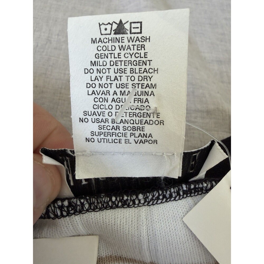 Megan Lee Layered Cardigan Top Women's Size 18W White Black Tan Twofer One Top - Picture 4 of 7